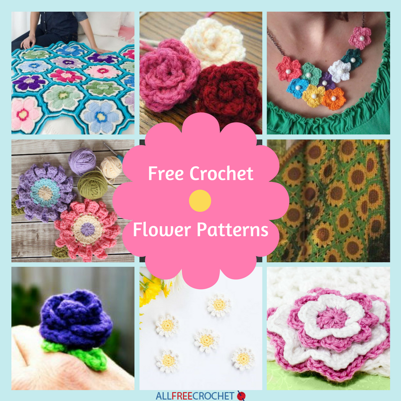 29 Free Crochet Flower Patterns + Crochet Flower Pattern Video ...