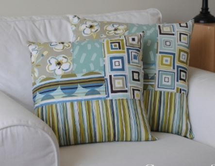 Quarter Log Cabin Pillow Covers