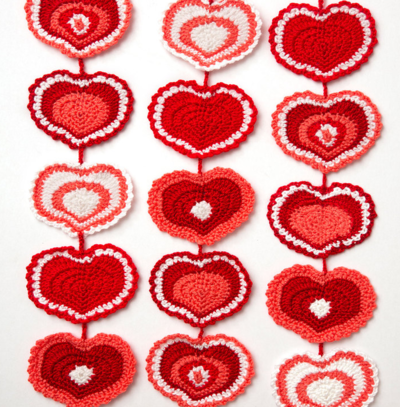 Heart Strings Crochet Garland