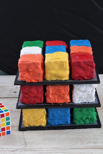 Easy Rubik's Cube Cake