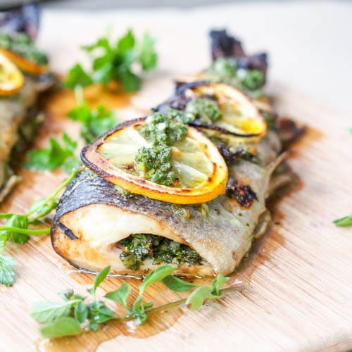 Broiled Parsley and Oregano Trout