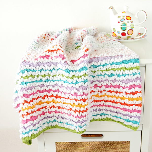 Rainbow Ruffle Blanket