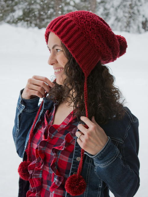 Cranberry Twist Slouchy Bonnet