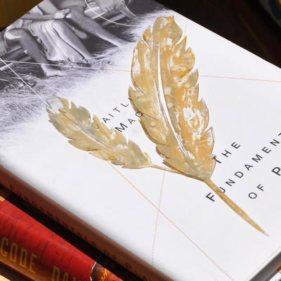 Paint Splatter Feather Bookmark