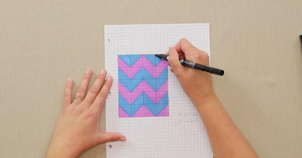 How to Design a Quilt on Graph Paper: color code design