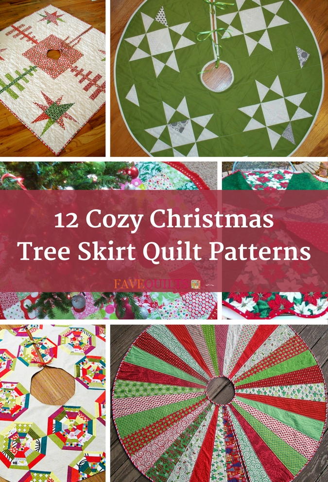 12 Cozy Christmas Tree Skirt Quilt Patterns