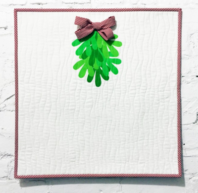 Mistletoe Virtual Christmas Backdrop