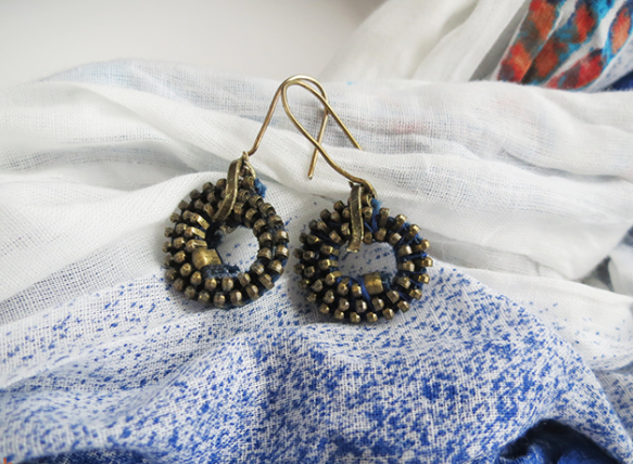 Denim DIY Zipper Earrings