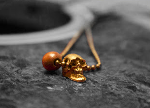 Mens Grunge Skull Necklace