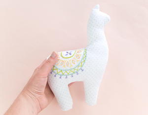 Embroidered Alpaca DIY Plushie