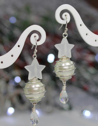 White as Snow DIY Earrings