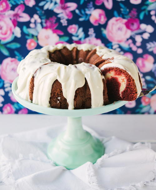 Cream Cheese-Stuffed Red Velvet Cake