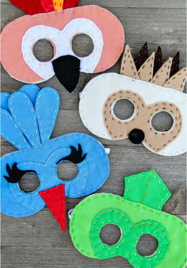 animal felt wild masks mask jungle wacky crafts diy face animals projects safari handmade costumes allfreekidscrafts preschool tonyastaab clothes