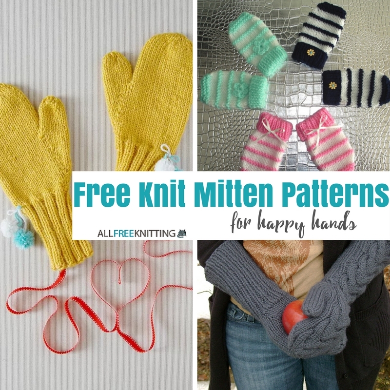 36 Free Knit Mitten Patterns