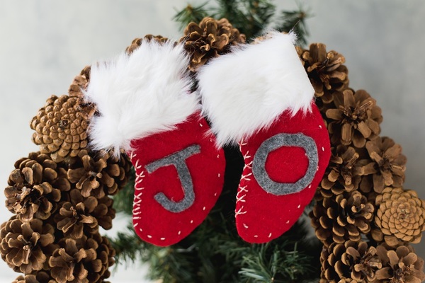 Mini Felt Christmas Stockings Tutorial