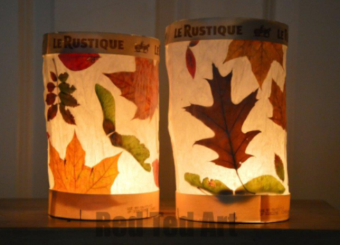 Golden Leaf DIY Lantern