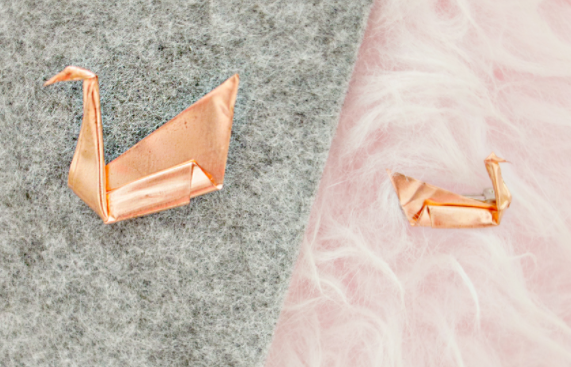 Elegant Copper DIY Origami Brooch