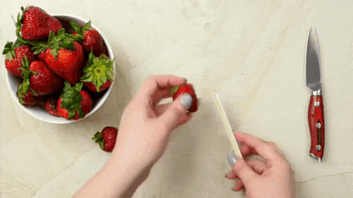 How to Hull a Strawberry with a Straw