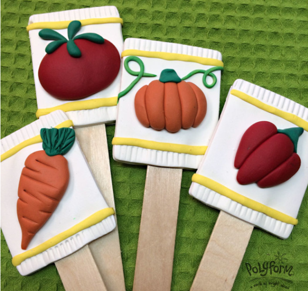 Bountiful Garden Clay Plant Markers