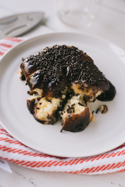 Boston Cream Poke Cake