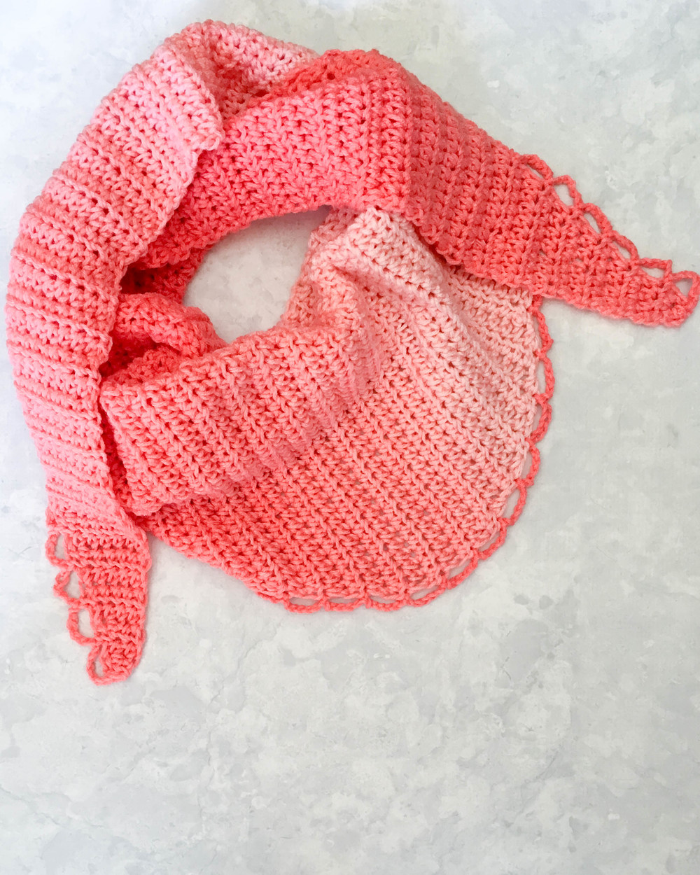 Petals Mod Scarf | AllFreeCrochet.com