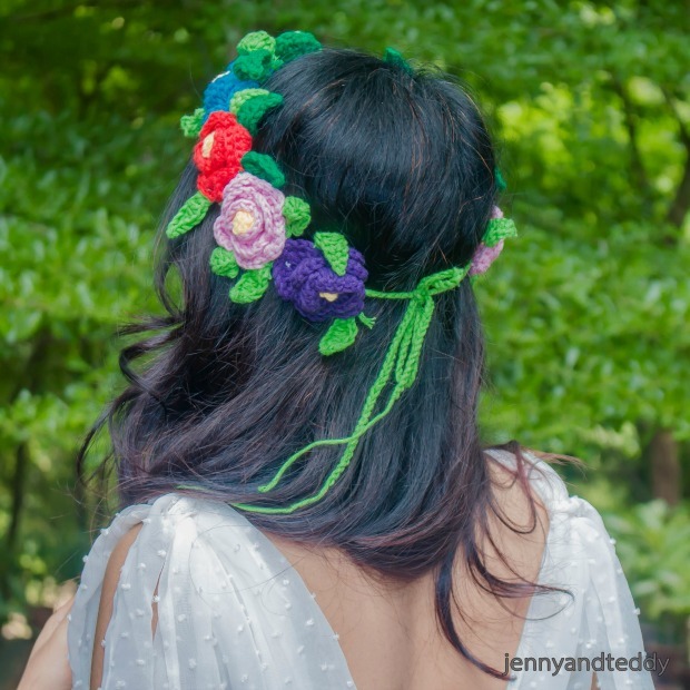 colourful flowers crown