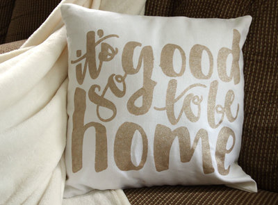 Download It's Good to Be Home Pillow | FaveCrafts.com