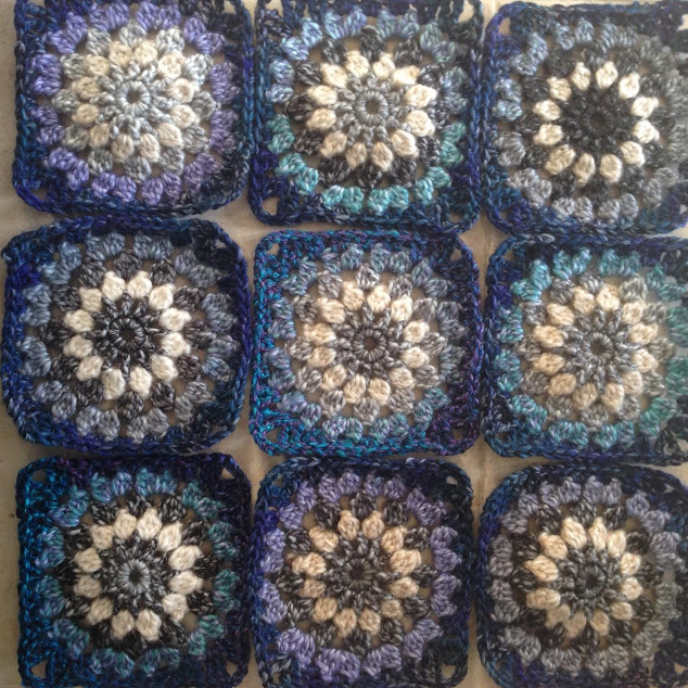 Deep Blue Granny Square Afghan Pattern