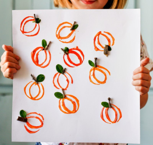 Petite Pumpkin Stamp Art