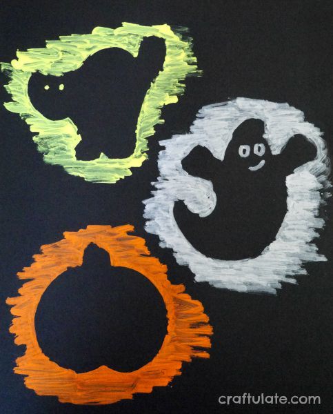 Halloween Shapes Chalk Art