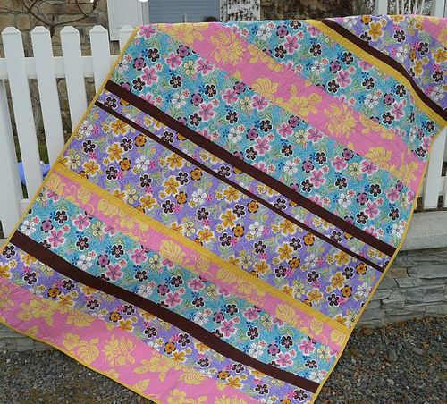 Easy Hawaiian Strip Quilt