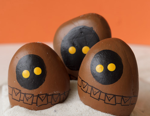 Star Wars-Inspired Jawa Rock Crafts