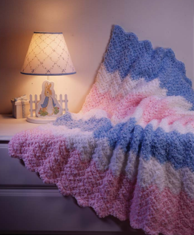 Soft Clouds Ripple Baby Blanket