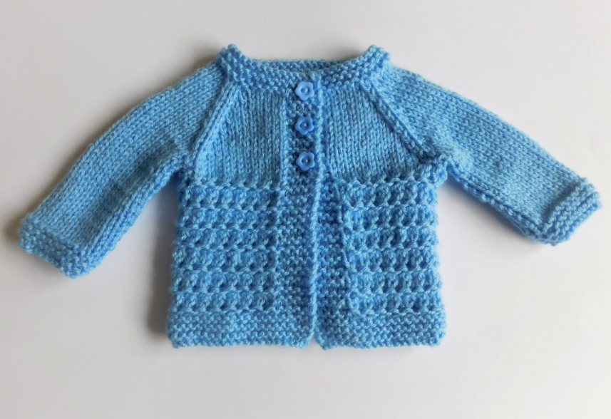 Kensington Baby Sweater Knitting Pattern | AllFreeKnitting.com