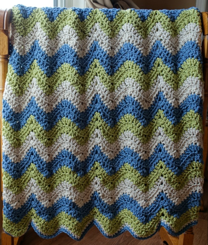 Irish Wave Crochet Baby Blanket | AllFreeCrochetAfghanPatterns.com