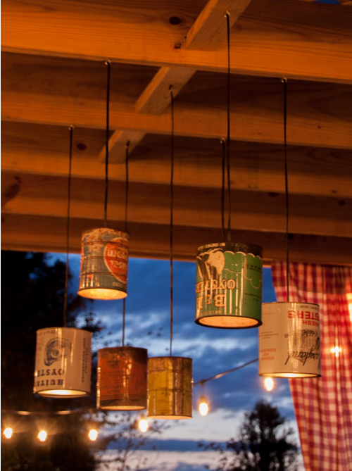 Outdoor Patio Lighting Using Tin Cans