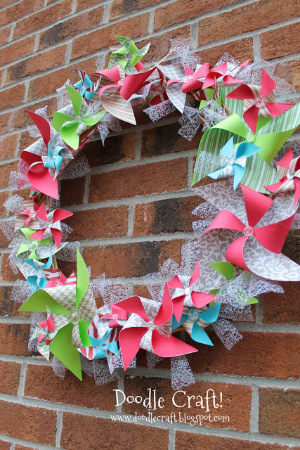 Festive Pinwheel Wreath