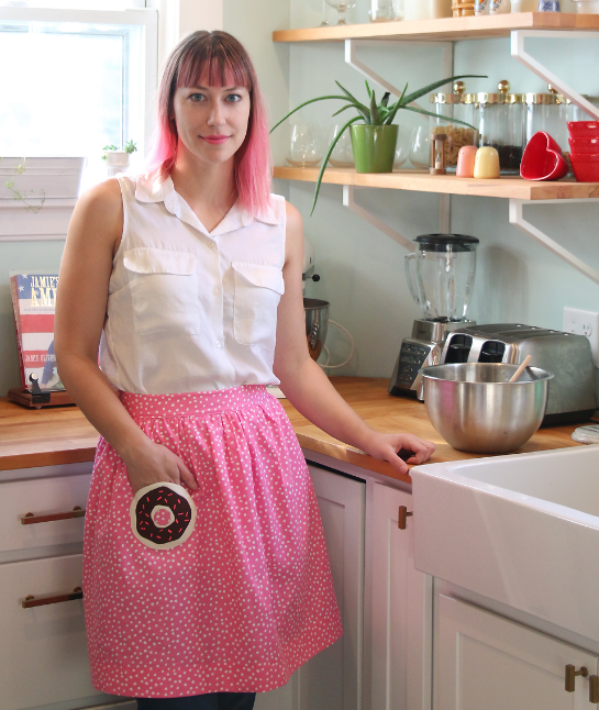 Sprinkled Donut DIY Apron