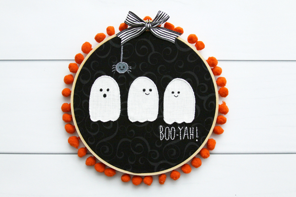 Ghosties DIY Embroidery Hoop Art