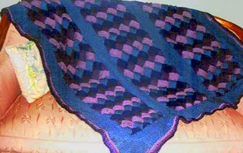 Entrelac Afghan Knitting Pattern