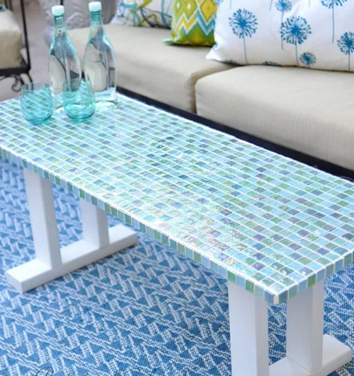 Beautiful Tiled DIY Patio Table | DIYIdeaCenter.com