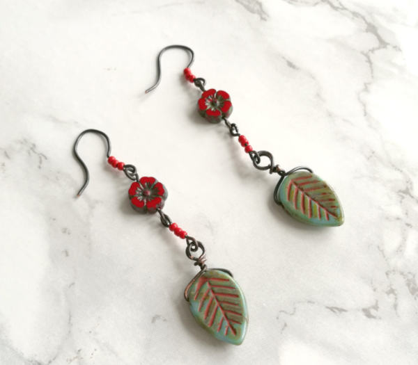 Floral and Leaf DIY Earrings