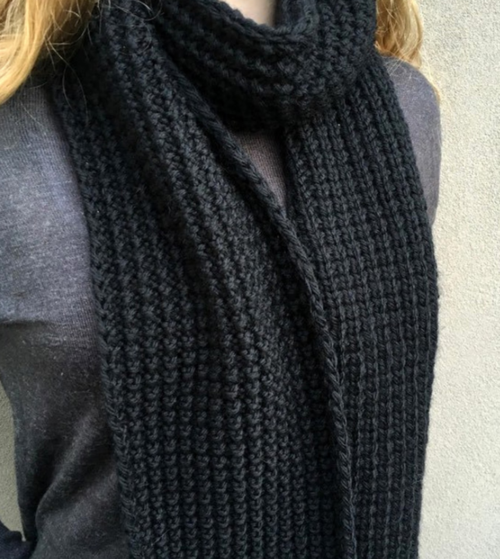 Broken Rib Unisex Knit Scarf Pattern