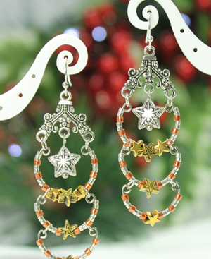 Star Tier Dangle Earrings