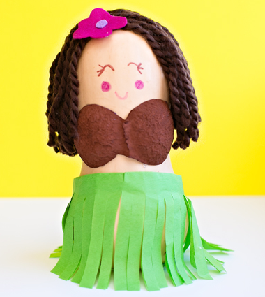 Happy Hula Girl Pumpkin Craft