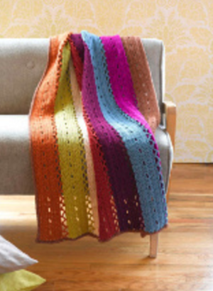 Colored Stripes Afghan