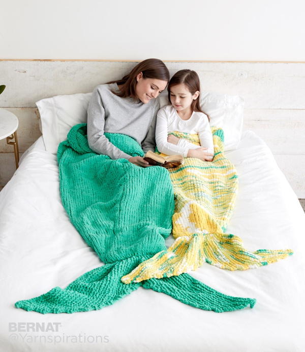 Mermaid Knitted Sack Blanket