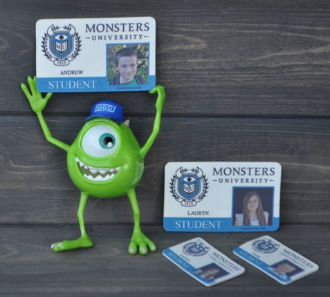 Monsters University-Inspired Photo ID Cards