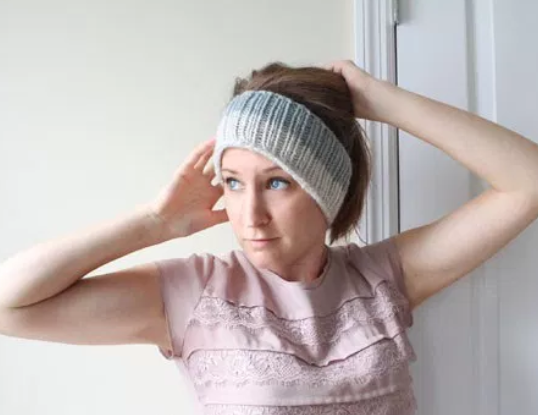 Two Tone Easy Knitted Headband