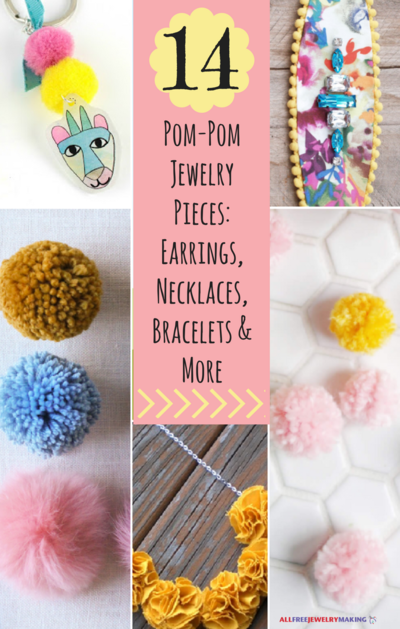 14 Perfect Pom-Pom Jewelry Pieces Earrings Necklaces Bracelets and More